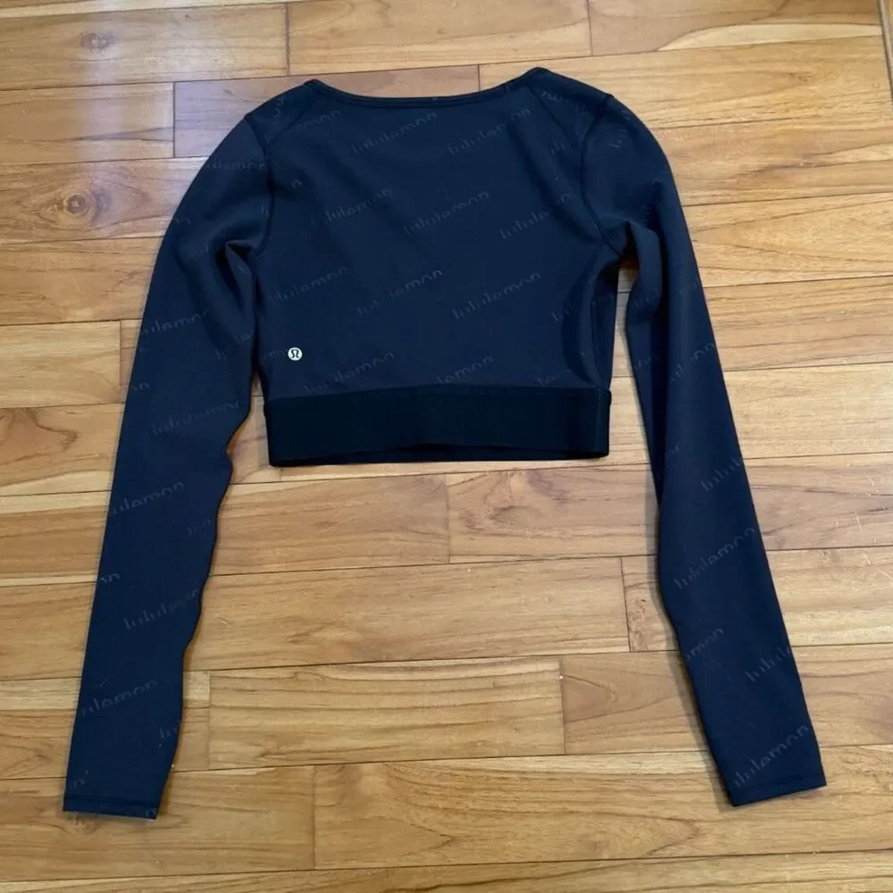 Women Lululemon Wunder Train Cropped Long Sleeve Cropped *Special Edition Black